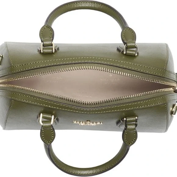 Kate Spade New York Madison Saffiano Leather Small Satchel in a green color - Picture 4 of 5